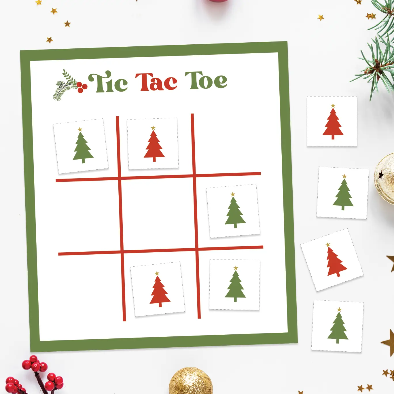 Free printable Elf On the Shelf Tic Tac Toe game.