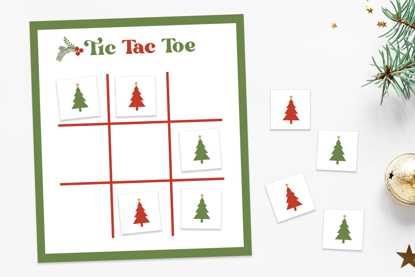 Free printable Elf On the Shelf Tic Tac Toe game.