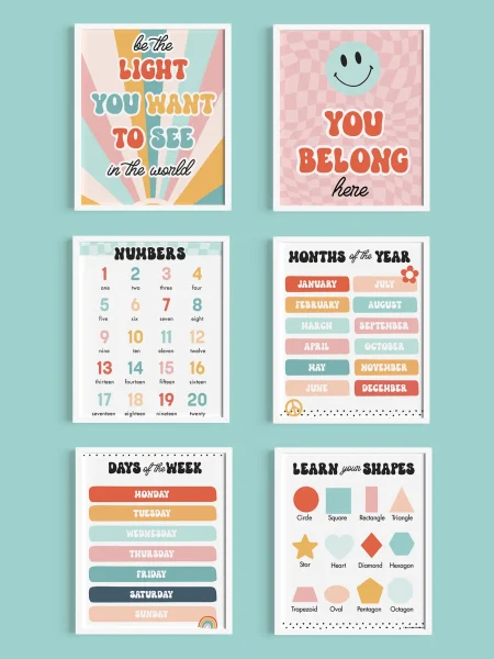 Free groovy classroom decor printables