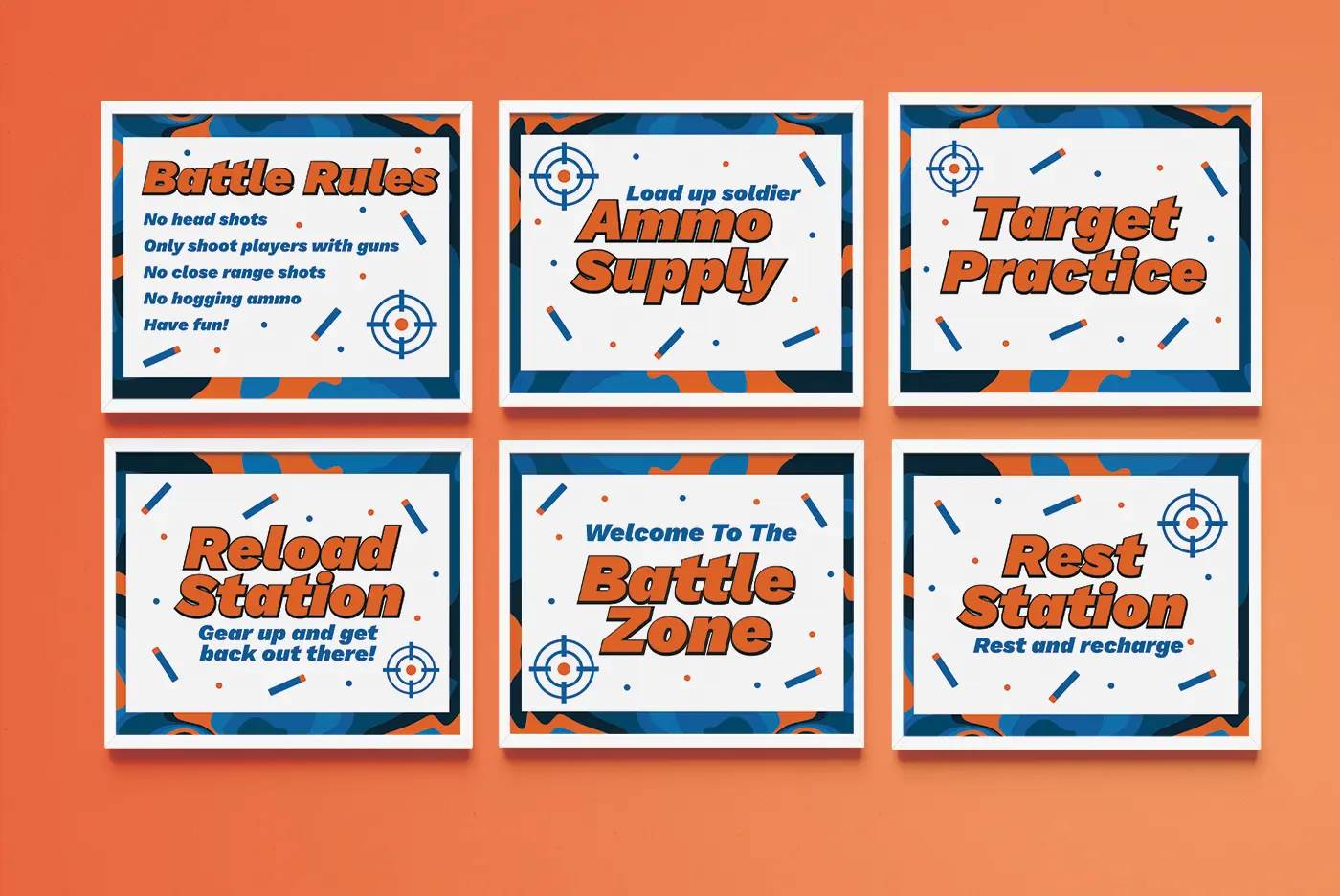 Free printable nerf war signs.