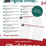 Printable Christmas movie trivia questions and answers.