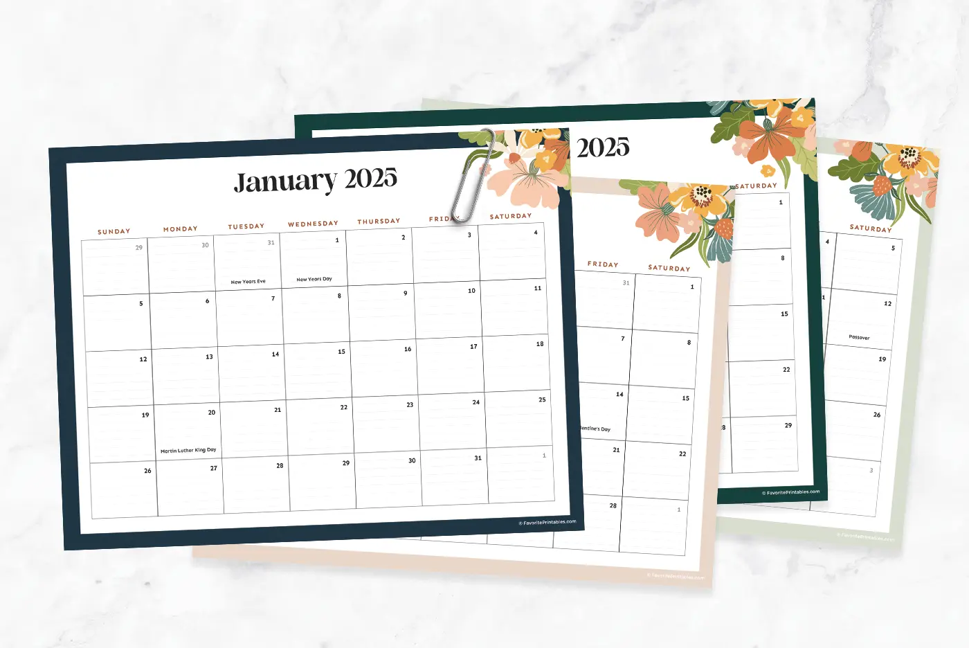 Free printable 2025 monthly calendar with dates.