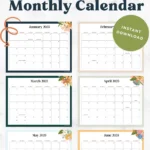 Free printable 2025 monthly calendar with dates.