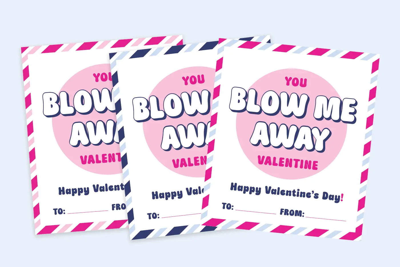 Free printable blow pop Valentines cards.