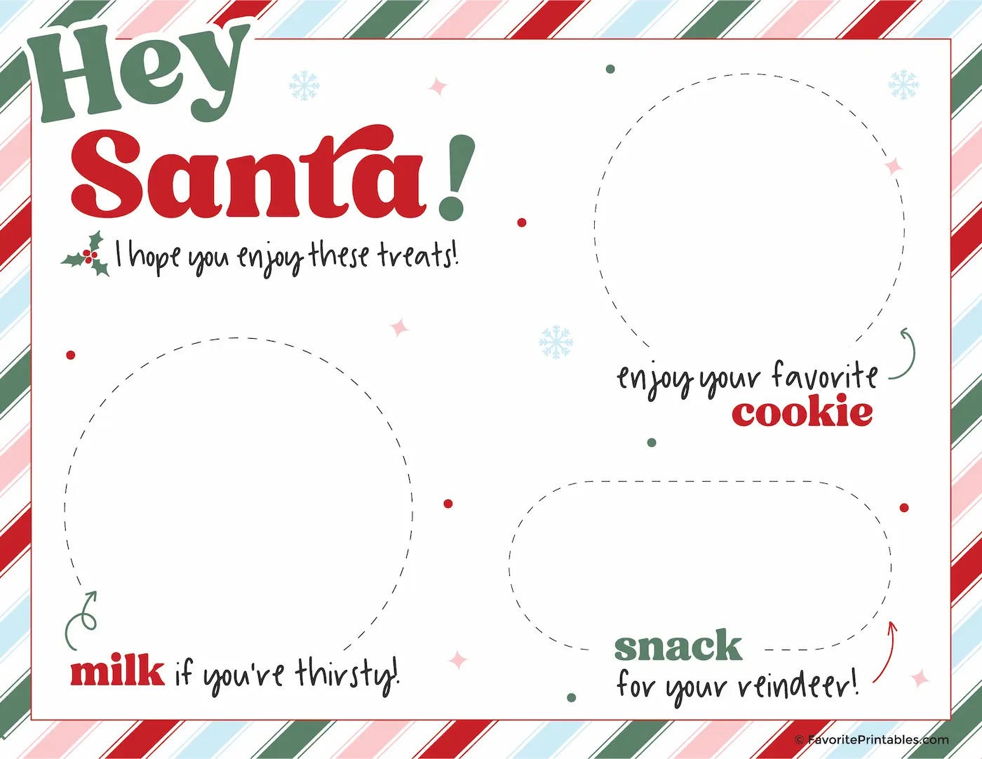 Free printable cookies for santa template.