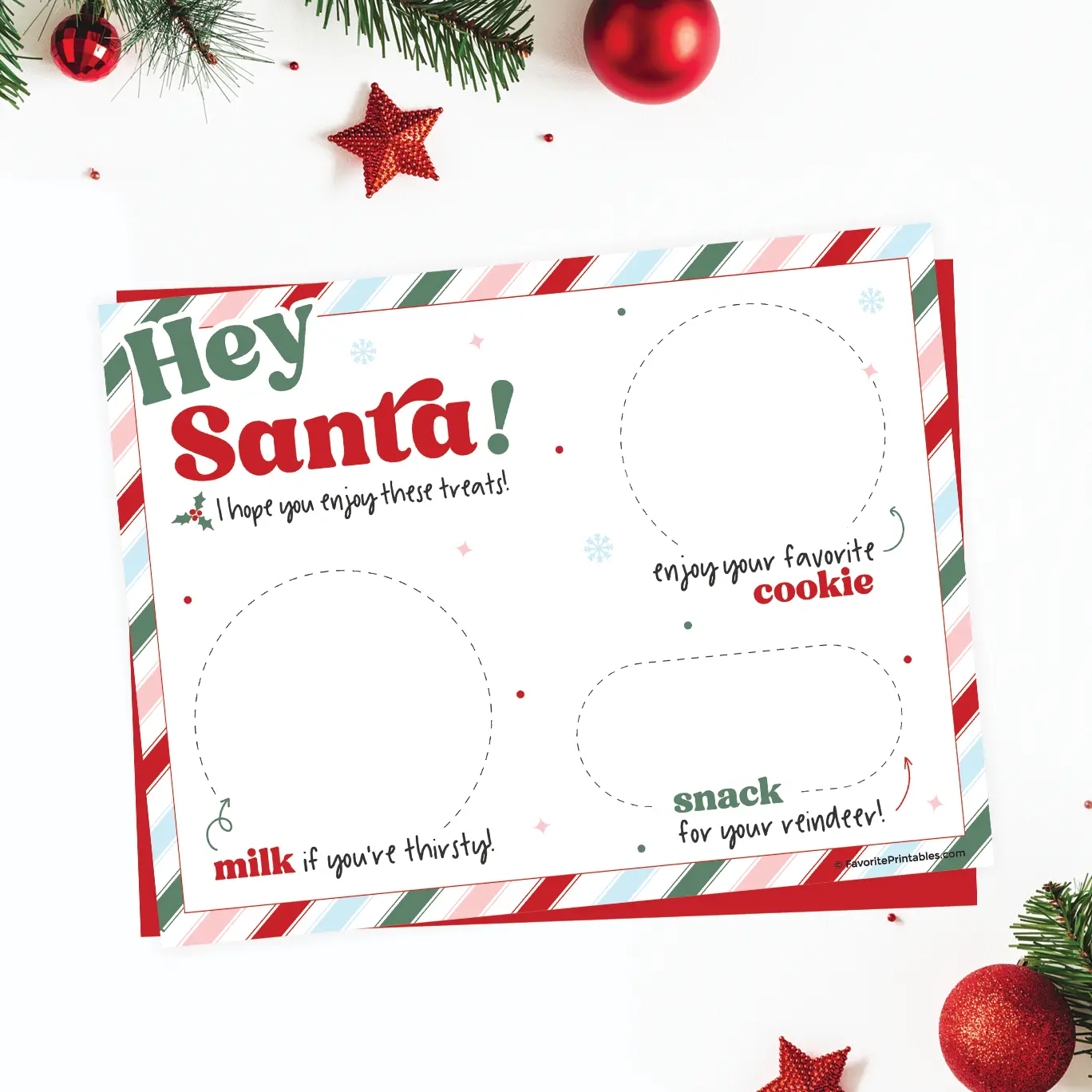 Free printable cookies for santa template.