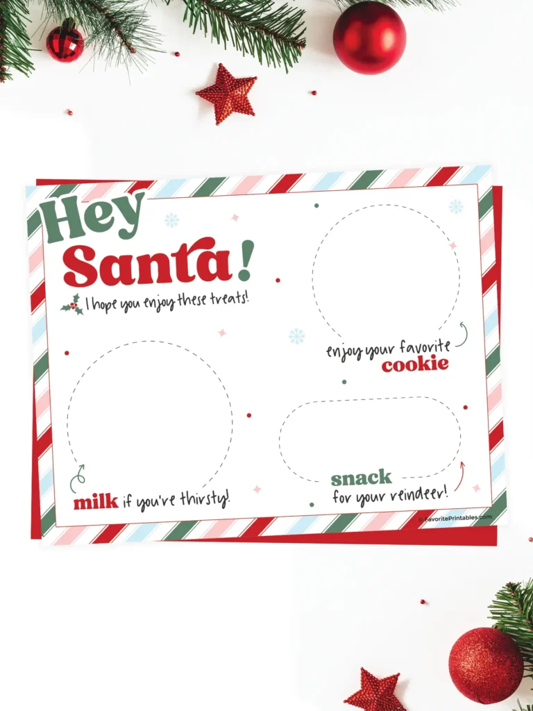 Free printable cookies for santa.