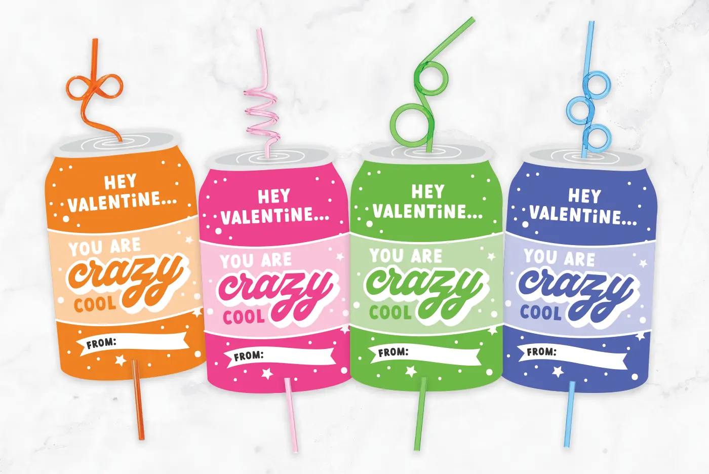 Free printable crazy straw valentine cards.