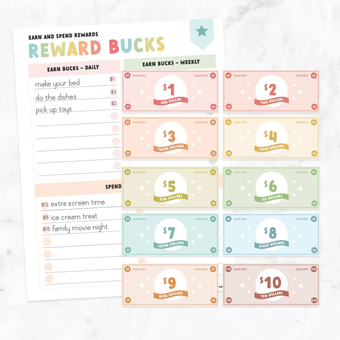 Free printable reward bucks