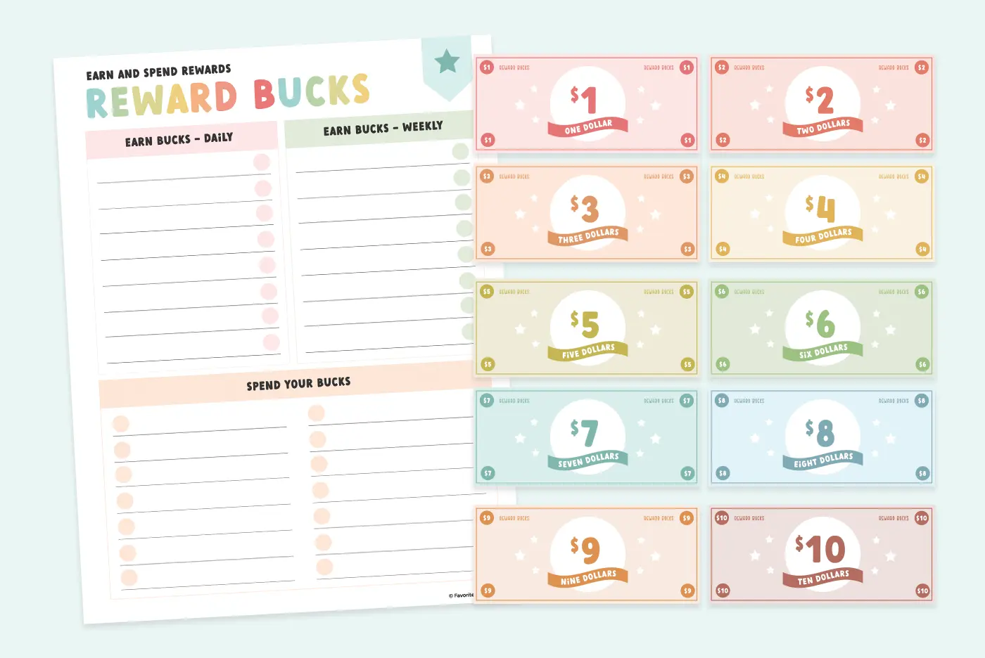 Free printable reward bucks