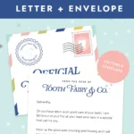 Free printable tooth fairy letter and envelope.