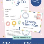 Free printable tooth fairy receipt with envelope.