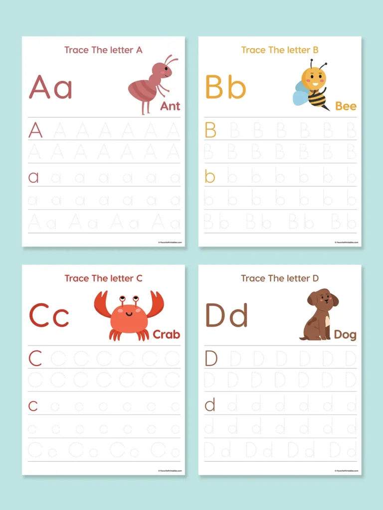 Free printable trace the letters of the alphabet.