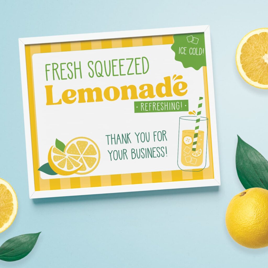 Free Printable Lemonade Stand Sign - Favorite Printables